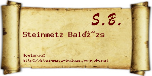 Steinmetz Balázs névjegykártya