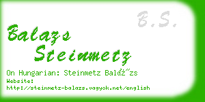 balazs steinmetz business card